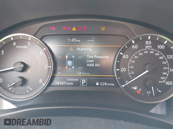 2019 Infiniti QX50 Luxe with VIN 3PCAJ5M33KF119894, listed as a IAAI auction lot 41921395 with 74,797 mi miles and . Bid and sale history available at DreamBid. Image 7.