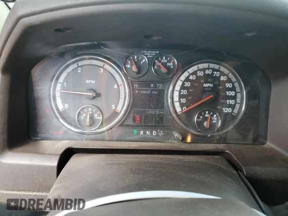 2010 Dodge Ram 2500 SLT with VIN 3D7UT2CL2AG121996, listed as a Copart auction lot 72980294 with 330,220 mi miles and Clean Title. Bid and sale history available at carsss.com. Image 9.