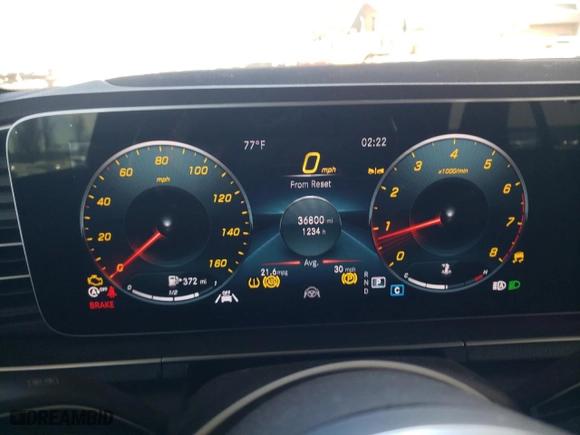 2022 Mercedes-Benz GLE with VIN 4JGFB4KB1NA675122, listed as a Copart auction lot 46548135 with 36,800 mi miles and Salvage Title. Bid and sale history available at carsss.com. Image 9.