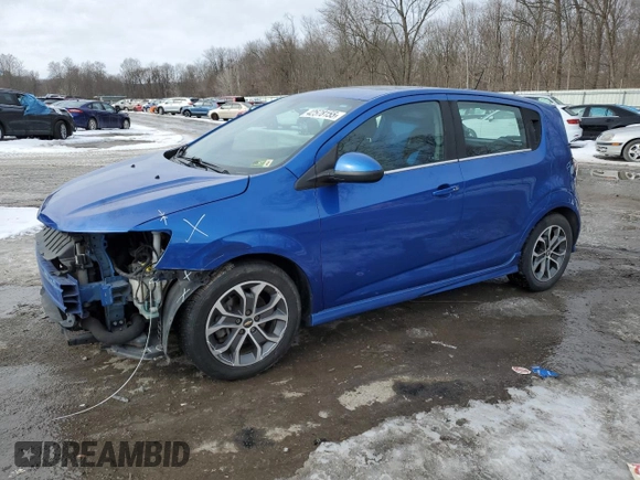 2017 Chevrolet Sonic LT with VIN 1G1JD6SB3H4101671, listed as a Copart auction lot 42578155 with 86,855 mi miles and Salvage Title. Bid and sale history available at carsss.com. Image 1.