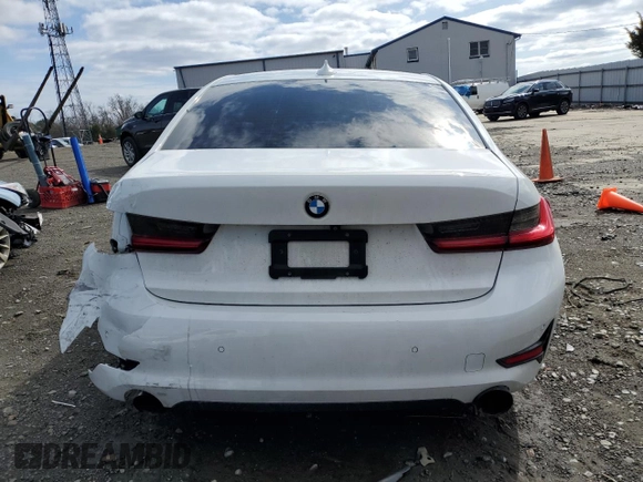2021 BMW 3 Series 330i with VIN 3MW5R1J05M8B48878, listed as a Copart auction lot 47540515 with 53,516 mi miles and Salvage Title. Bid and sale history available at carsss.com. Image 6.