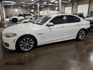 2016 BMW 5 Series 528i xDrive with VIN WBA5A7C53GG151982, listed as a Copart auction lot 61005335 with 120,512 mi miles and Salvage title. Bid and sale history available at DreamBid. Image 1.