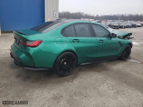 2023 BMW M3 Competition xDrive with VIN WBS43AY0XPFN93269, listed as a Copart auction lot 88986035 with 0 mi miles and Salvage Title. Bid and sale history available at carsss.com. Image 3.