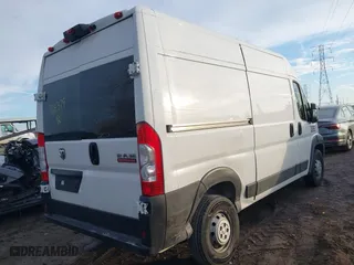 2020 Ram ProMaster Cargo Van with VIN 3C6TRVBG3LE104379, listed as a IAAI auction lot 41149932 with 77,499 mi miles. Bid and sale history available at carsss.com. Image 4.