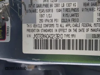 2010 Mazda CX-9 Grand Touring with VIN JM3TB3MA0A0213910, listed as a IAAI auction lot 41562896 with 236,648 mi miles. Bid and sale history available at carsss.com. Image 9.