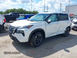 2025 Nissan Rogue SV with VIN 5N1BT3BA5SC828212, listed as a IAAI auction lot 42234352 with 1,256 mi miles and . Bid and sale history available at DreamBid. Image 2.