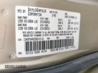 2005 Dodge Caravan SE с VIN 1D4GP24R25B314116, выставлен на аукционе Copart как лот 61596555 с пробегом 135 525 миль миль и Списание • Salvage title. История ставок и продаж доступна на DreamBid. Изображение 13.