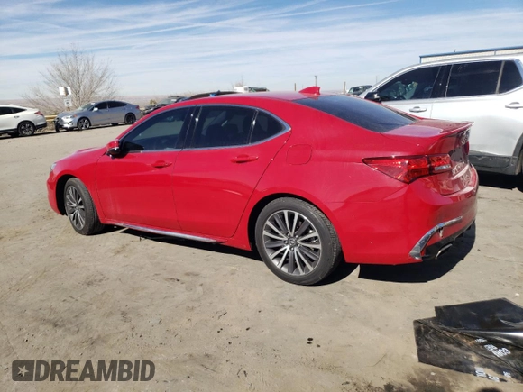 2018 Acura TLX Advance with VIN 19UUB2F79JA000376, listed as a Copart auction lot 43518515 with 30,926 mi miles and Salvage Title. Bid and sale history available at DreamBid. Image 2.