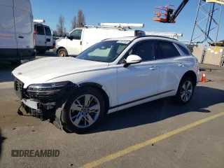 2023 Genesis GV70 Sport with VIN KMUMCDTCXPU093583, listed as a Copart auction lot 87927445 with 28,187 mi miles and Salvage Title. Bid and sale history available at DreamBid. Image 1.