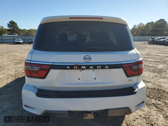 2021 Nissan Armada SL with VIN JN8AY2BC4M9147119, listed as a Copart auction lot 80662864 with 81,620 mi miles and Salvage Title. Bid and sale history available at carsss.com. Image 6.