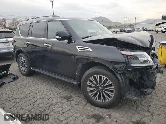 2021 Nissan Armada SL with VIN JN8AY2BA3M9373697, listed as a Copart auction lot 73402362 with 1,465 mi miles. Bid and sale history available at carsss.com. Image 4.