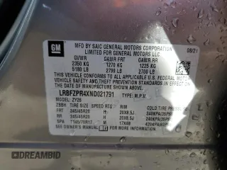 2022 Buick Envision Essence with VIN LRBFZPR4XND021791, listed as a Copart auction lot 85092814 with 27,214 mi miles and Salvage Title. Bid and sale history available at carsss.com. Image 14.