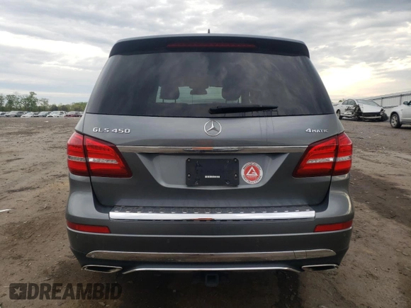 2018 Mercedes-Benz GLS 450 with VIN 4JGDF6EE4JB081514, listed as a Copart auction lot 50874154 with 62,829 mi miles and Salvage Title. Bid and sale history available at DreamBid. Image 6.