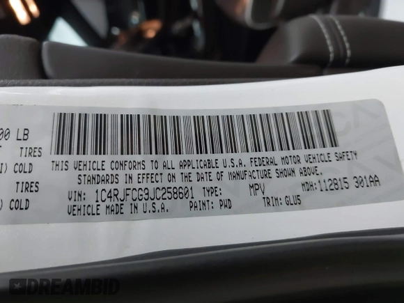 2018 Jeep Grand Cherokee High Altitude с VIN 1C4RJFCG9JC258601, выставлен на аукционе IAAI как лот 42426615 с пробегом 101 178 миль миль и . История ставок и продаж доступна на DreamBid. Изображение 9.