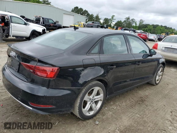 2017 Audi A3 Sedan Premium with VIN WAUAUGFF4H1075011, listed as a Copart auction lot 54967784 with 84,035 mi miles and Salvage Title. Bid and sale history available at carsss.com. Image 3.