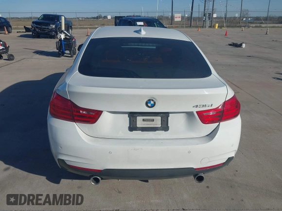 2015 BMW 4 Series 435i with VIN WBA4B1C59FD955497, listed as a IAAI auction lot 41174096 with 101,047 mi miles and . Bid and sale history available at carsss.com. Image 16.