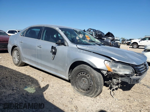 2014 Volkswagen Passat S with VIN 1VWAS7A31EC083800, listed as a Copart auction lot 81788824 with 0 mi miles and Salvage Title. Bid and sale history available at carsss.com. Image 4.