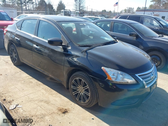 2013 Nissan Sentra SR with VIN 3N1AB7APXDL745515, listed as a IAAI auction lot 41492148 with 116,453 mi miles. Bid and sale history available at carsss.com. Image 1.
