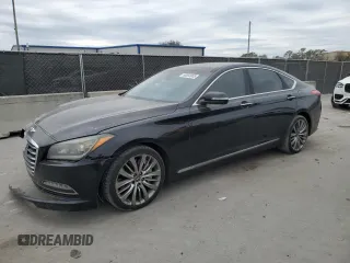2017 Genesis G80 5.0L Ultimate with VIN KMHGN4JF5HU173281, listed as a Copart auction lot 88655005 with 188,294 mi miles and Salvage Title. Bid and sale history available at carsss.com. Image 1.