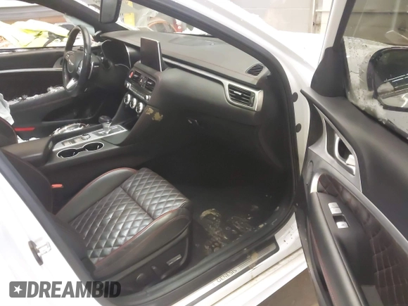 2020 Genesis G70 3.3T with VIN KMTG34LE6LU053580, listed as a IAAI auction lot 41220095 with 75,219 mi miles and . Bid and sale history available at DreamBid. Image 5.