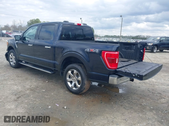 2021 Ford F-150 XL with VIN 1FTEW1EP0MFB77053, listed as a IAAI auction lot 41738348 with 39,752 mi miles. Bid and sale history available at carsss.com. Image 3.