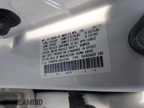 2018 Acura TLX w/A-SPEC Pkg with VIN 19UUB3F61JA000384, listed as a IAAI auction lot 41452595 with 36,139 mi miles. Bid and sale history available at carsss.com. Image 9.