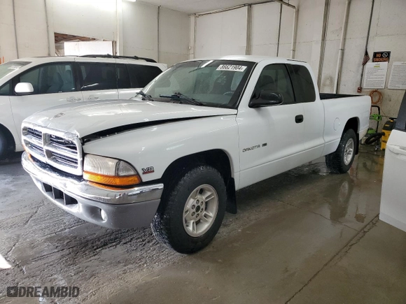 2000 Dodge Dakota Sport with VIN 1B7GL22N6YS677726, listed as a Copart auction lot 86621904 with 139,403 mi miles and Salvage Title. Bid and sale history available at carsss.com. Image 1.
