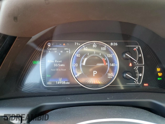 2022 Lexus ES 300h Luxury with VIN 58AEA1C10NU022775, listed as a Copart auction lot 69847544 with 14,958 mi miles and Salvage title. Bid and sale history available at DreamBid. Image 9.