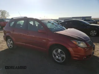 2005 Pontiac Vibe with VIN 5Y2SL63805Z464722, listed as a Copart auction lot 75618334 with 121,910 mi miles and Salvage Title. Bid and sale history available at carsss.com. Image 4.