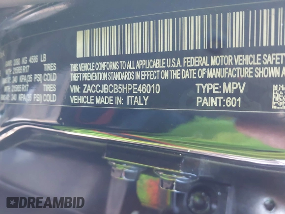 2017 Jeep Renegade Deserthawk с VIN ZACCJBCB5HPE46010, выставлен на аукционе IAAI как лот 41350075 с пробегом 126 623 миль миль и . История ставок и продаж доступна на DreamBid. Изображение 9.
