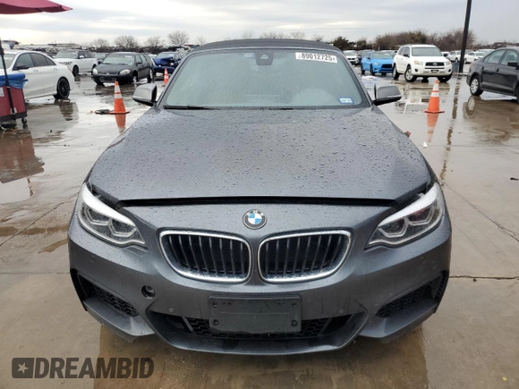 2018 BMW 2 Series M240i with VIN WBA2N1C54JVC28823, listed as a Copart auction lot 89012725 with 81,576 mi miles and Salvage Title. Bid and sale history available at carsss.com. Image 5.