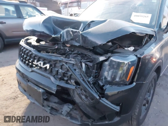 2024 Kia Telluride EX X-Line with VIN 5XYP3DGC8RG515834, listed as a IAAI auction lot 40899265 with 5,628 mi miles and . Bid and sale history available at DreamBid. Image 6.