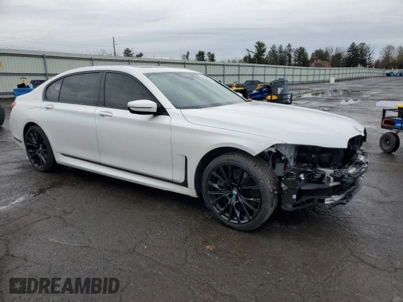 2021 BMW 7 Series 750i xDrive with VIN WBA7U2C06MCE49097, listed as a Copart auction lot 51900185 with 36,664 mi miles and Salvage title. Bid and sale history available at DreamBid. Image 4.