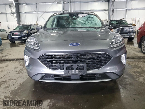 2022 Ford Escape Titanium with VIN 1FMCU9J91NUB38368, listed as a Copart auction lot 57089435 with 39,743 mi miles and Salvage title. Bid and sale history available at DreamBid. Image 5.