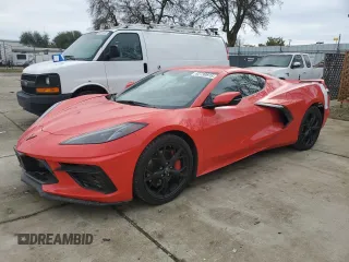 2021 Chevrolet Corvette 2LT with VIN 1G1YB2D43M5106403, listed as a Copart auction lot 42730815 with 7,325 mi miles and Salvage Title. Bid and sale history available at carsss.com. Image 1.