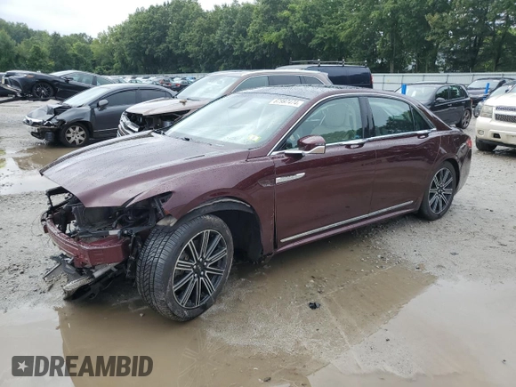 2017 Lincoln Continental Reserve with VIN 1LN6L9NP0H5612429, listed as a Copart auction lot 67997474 with 77,403 mi miles and Salvage Title. Bid and sale history available at carsss.com. Image 1.