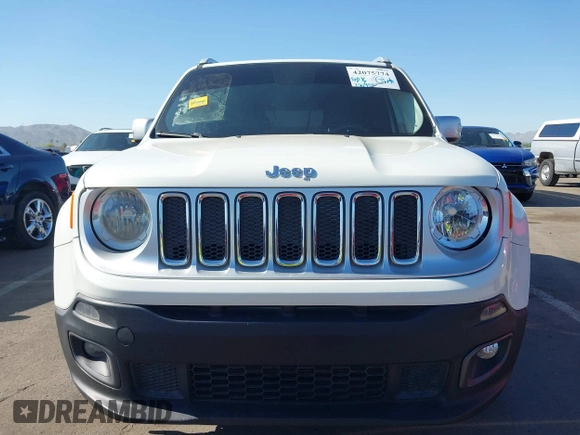 2016 Jeep Renegade Limited with VIN ZACCJADTXGPC58910, listed as a IAAI auction lot 42075774 with 130,954 mi miles and . Bid and sale history available at DreamBid. Image 13.