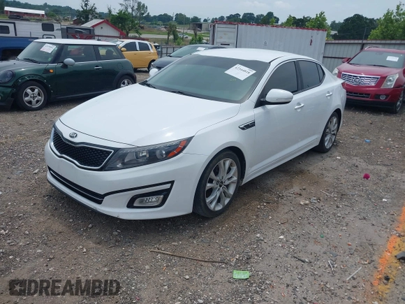 2015 Kia Optima SX Turbo with VIN 5XXGR4A61FG438242, listed as a IAAI auction lot 42344818 with 157,098 mi miles and . Bid and sale history available at DreamBid. Image 6.