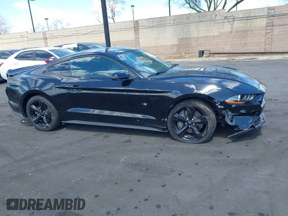 2022 Ford Mustang GT with VIN 1FA6P8CF3N5110805, listed as a IAAI auction lot 41943468 with 27,247 mi miles and . Bid and sale history available at carsss.com. Image 14.