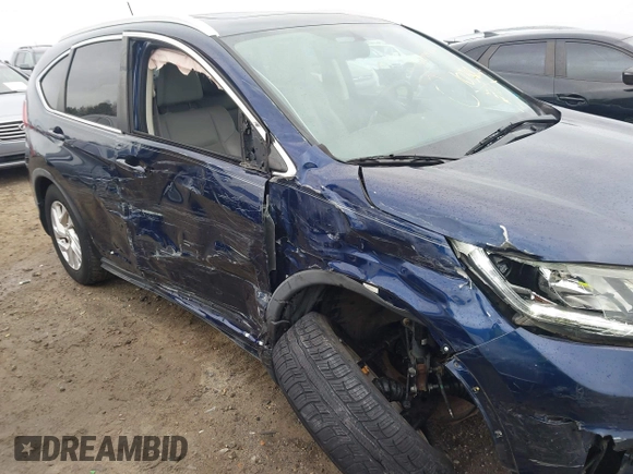 2015 Honda CR-V EX-L with VIN 2HKRM3H70FH554648, listed as a IAAI auction lot 41729035 with 101,368 mi miles. Bid and sale history available at carsss.com. Image 6.