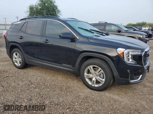 2022 GMC Terrain SLE z VIN 3GKALMEV6NL144450, wystawiony jako Copart lot #51382405 z przebiegiem Nie podano mil oraz Szkoda całkowita • Salvage title. Historia ofert i sprzedaży dostępna na DreamBid. Obrazek 4.
