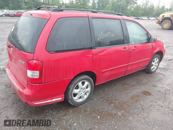 2000 Mazda MPV DX with VIN JM3LW28G1Y0125407, listed as a IAAI auction lot 42386995 with Not provided miles and . Bid and sale history available at DreamBid. Image 4.