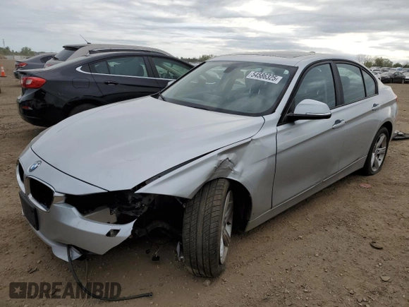 2013 BMW 3 Series 328i xDrive with VIN WBA3B5G56DNP41068, listed as a Copart auction lot 54586325 with 112,441 mi miles and Salvage title. Bid and sale history available at DreamBid. Image 1.