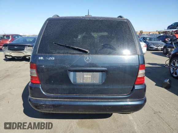 2001 Mercedes-Benz M-Class with VIN 4JGAB54E91A273561, listed as a Copart auction lot 72458374 with 152,035 mi miles and Clean Title. Bid and sale history available at carsss.com. Image 6.