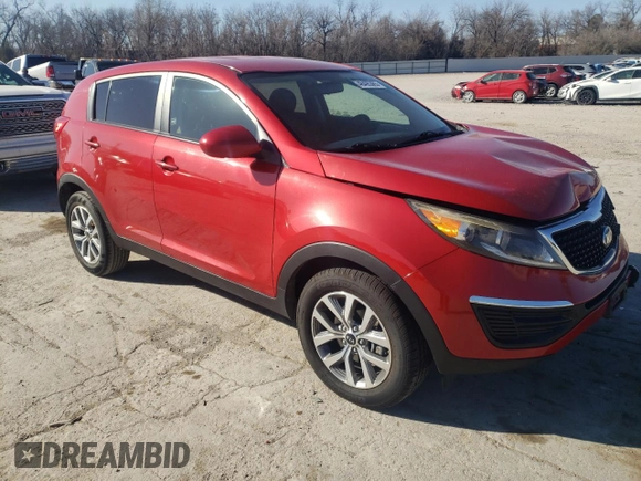 2015 Kia Sportage LX with VIN KNDPB3AC0F7702628, listed as a Copart auction lot 48495365 with 106,208 mi miles and Salvage Title. Bid and sale history available at carsss.com. Image 4.