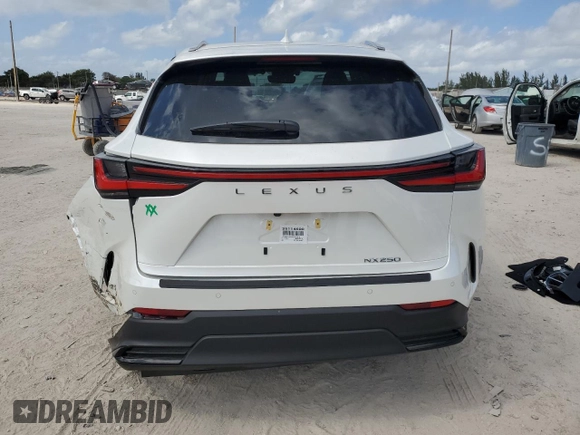 2025 Lexus NX with VIN JTJGDCAZ7S2021918, listed as a Copart auction lot 51799835 with 1,512 mi miles and Salvage Title. Bid and sale history available at carsss.com. Image 6.
