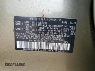 2025 Subaru Outback Wilderness с VIN 4S4BTGUD9S3127669, выставлен на аукционе Copart как лот 52080325 с пробегом 14 184 миль миль и Списание • Salvage title. История ставок и продаж доступна на DreamBid. Изображение 13.