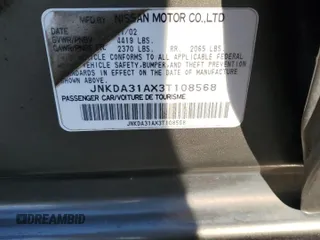 2003 Infiniti I35 Luxury with VIN JNKDA31AX3T108568, listed as a Copart auction lot 46485325 with 226,280 mi miles and Salvage Title. Bid and sale history available at carsss.com. Image 12.