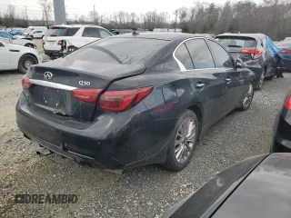 2019 Infiniti Q50 Luxe with VIN JN1EV7AR6KM553747, listed as a Copart auction lot 45784085 with Not Provided miles and Salvage Title. Bid and sale history available at carsss.com. Image 3.