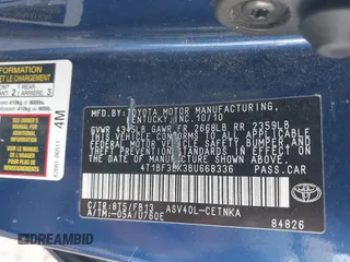 2011 Toyota Camry LE with VIN 4T1BF3EK3BU668336, listed as a IAAI auction lot 42103247 with 134,042 mi miles. Bid and sale history available at carsss.com. Image 9.